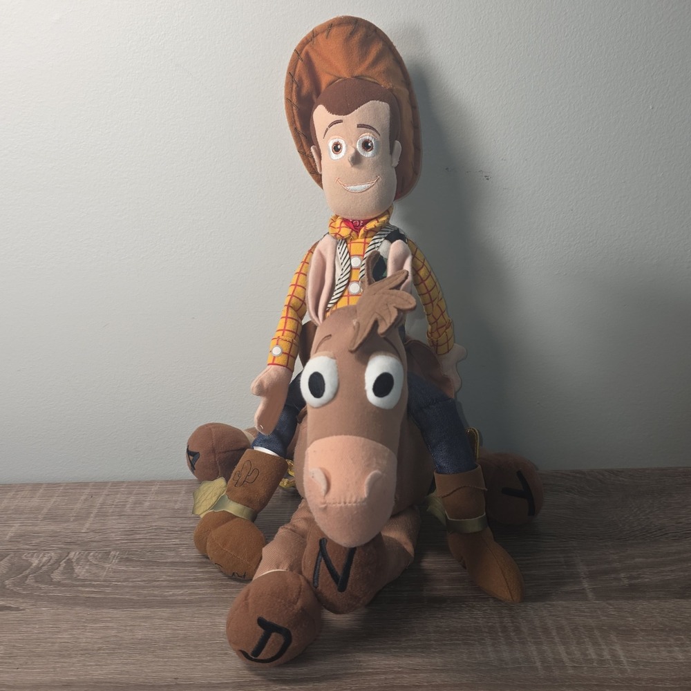Disney Toy Story Woody and Bullseye Plush Set Sheriff Cowboy Horse DU02950A
